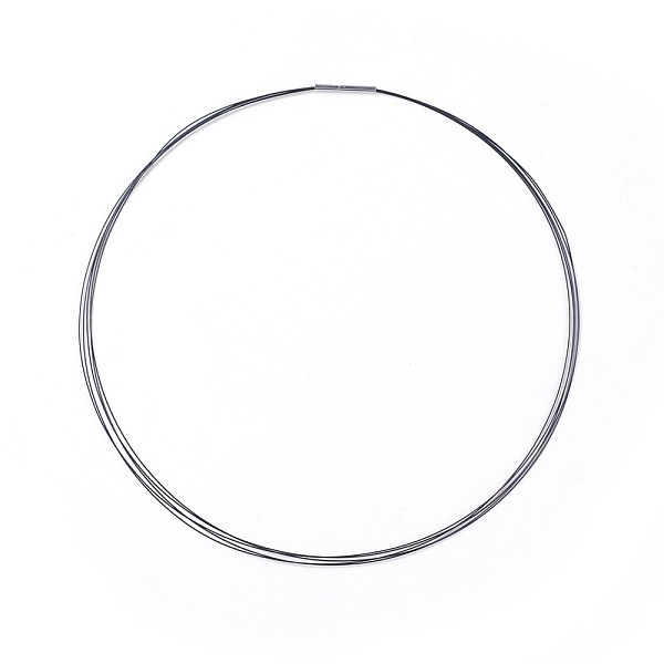 PandaHall Steel Wire Necklace Making, with Stainless Steel Clasps, Black, 17.51 inch(44.5cm), 0.3mm Steel Black
PandaHall Steel Wire Necklace Making, with Stainless Steel Clasps, Black, 17.51 inch(44.5cm), 0.3mm Steel Black