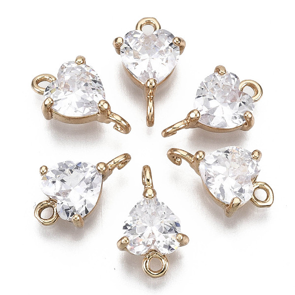 PandaHall Brass Micro Pave Cubic Zirconia Links Connectors, Long-Lasting Plated, Heart, Light Gold, Clear, 12x7x4mm, Hole: 1.2mm Brass+Cubic...
PandaHall Brass Micro Pave Cubic Zirconia Links Connectors, Long-Lasting Plated, Heart, Light Gold, Clear, 12x7x4mm, Hole: 1.2mm Brass+Cubic...