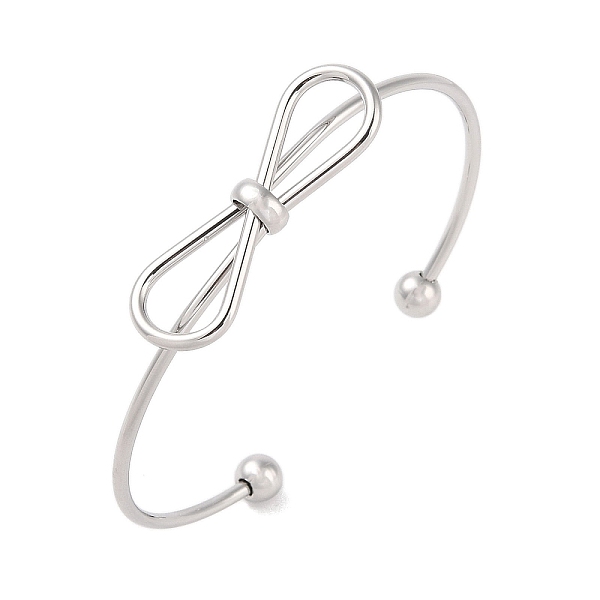 PandaHall Bowknot 304 Stainless Steel Open Cuff Bangles for Women, Stainless Steel Color, Inner Diameter: 2x 2-3/8 inch(5x6.15cm) 304...
PandaHall Bowknot 304 Stainless Steel Open Cuff Bangles for Women, Stainless Steel Color, Inner Diameter: 2x 2-3/8 inch(5x6.15cm) 304...