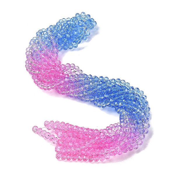 PandaHall Transparent Painted Glass Beads Strands, Faceted, Rondelle, Colorful, 6x5mm, Hole: 1mm, about 80pcs/strand, 16.54''(42cm) Glass...
PandaHall Transparent Painted Glass Beads Strands, Faceted, Rondelle, Colorful, 6x5mm, Hole: 1mm, about 80pcs/strand, 16.54''(42cm) Glass...