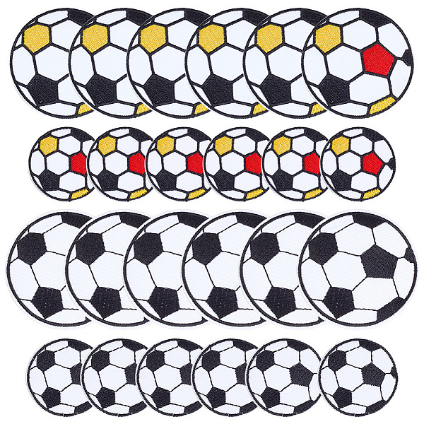 PandaHall GOMAKERER 24Pcs 4 Styles Football Computerized Embroidery Cloth Sew on Patches, Costume Accessories, Mixed Color, 45~71x1mm..., Multicolor
PandaHall GOMAKERER 24Pcs 4 Styles Football Computerized Embroidery Cloth Sew on Patches, Costume Accessories, Mixed Color, 45~71x1mm..., Multicolor