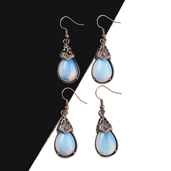 PandaHall Opalite Teardrop Dangle Earrings, Red Copper Plated Brass Earrings for Women, 48x15mm Opalite Teardrop
PandaHall Opalite Teardrop Dangle Earrings, Red Copper Plated Brass Earrings for Women, 48x15mm Opalite Teardrop