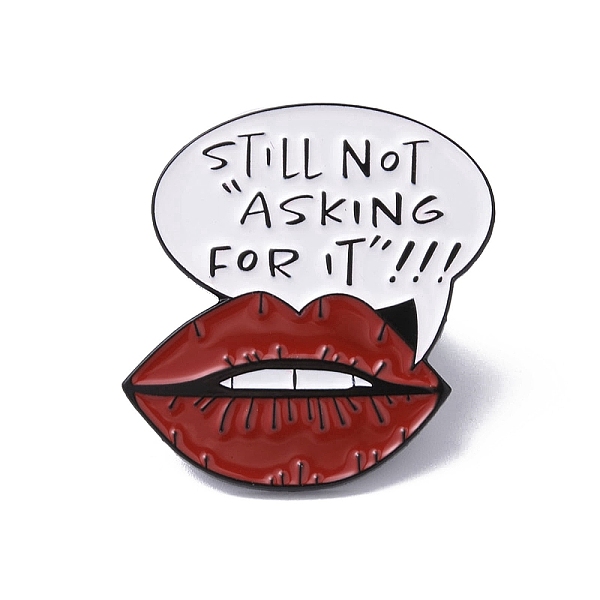 PandaHall Black Alloy Brooches, Enamel Pin, Lip with Word, Dark Red, 30x28x1.5mm Alloy+Enamel Lip
PandaHall Black Alloy Brooches, Enamel Pin, Lip with Word, Dark Red, 30x28x1.5mm Alloy+Enamel Lip