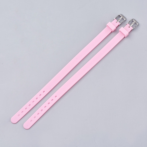 PandaHall Silicone Watch Bands, with 201 Stainless Steel Clasps, Pearl Pink, 8-7/8 inch(22.5~22.7cm), 10x3mm Silicone Pink
PandaHall Silicone Watch Bands, with 201 Stainless Steel Clasps, Pearl Pink, 8-7/8 inch(22.5~22.7cm), 10x3mm Silicone Pink