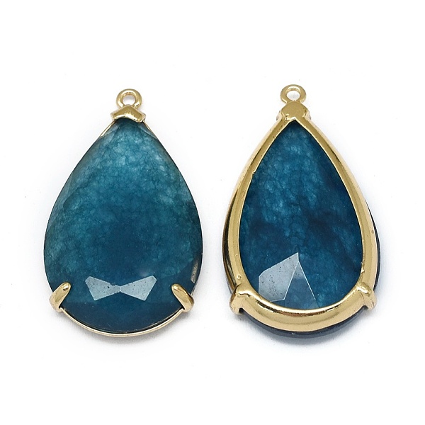 PandaHall Natural Jade Pendants, with Brass Findings, Faceted, teardrop, Dyed, Golden, Prussian Blue, 31.5~32.5x18~18.5x5.5~6mm, Hole: 1.4mm...
PandaHall Natural Jade Pendants, with Brass Findings, Faceted, teardrop, Dyed, Golden, Prussian Blue, 31.5~32.5x18~18.5x5.5~6mm, Hole: 1.4mm...