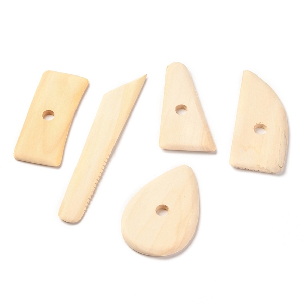 PandaHall Wooden Pottery Clay Carving Curved Clapper Tool, Sculpting Tools for DIY Art Crafts, 10.4~18.6x3.2~6.7x0.7cm, Hole: 12mm, 5pcs/set...
PandaHall Wooden Pottery Clay Carving Curved Clapper Tool, Sculpting Tools for DIY Art Crafts, 10.4~18.6x3.2~6.7x0.7cm, Hole: 12mm, 5pcs/set...