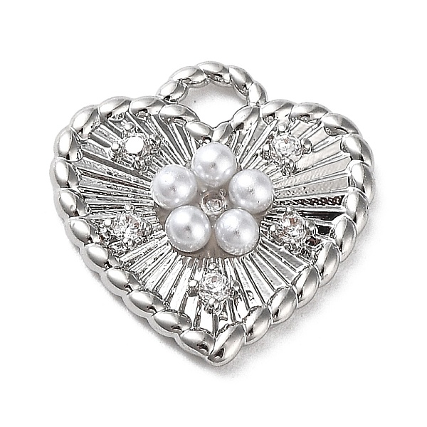 PandaHall Rack Plating Brass Micro Pave Cubic Zirconia and Plastic pearl Pendants, Heart Charms, Long-Lasting Plated, Cadmium Free & Lead..., Clear
PandaHall Rack Plating Brass Micro Pave Cubic Zirconia and Plastic pearl Pendants, Heart Charms, Long-Lasting Plated, Cadmium Free & Lead..., Clear