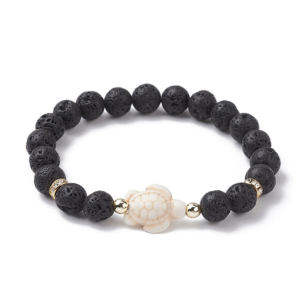 PandaHall Tortoise Synthetic Turquoise & Natural Lava Rock Stretch Bracelets for Women, Inner Diameter: 2-1/4 inch(5.8cm) Lava Rock Tortoise
PandaHall Tortoise Synthetic Turquoise & Natural Lava Rock Stretch Bracelets for Women, Inner Diameter: 2-1/4 inch(5.8cm) Lava Rock Tortoise