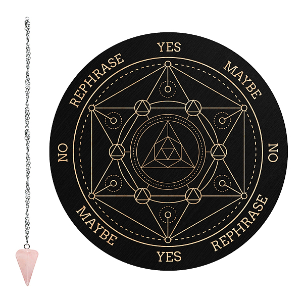 PandaHall CRASPIRE Pendulum Board Geometry Dowsing Divination Metaphysical Message Board 7.9Inch Wooden Carven Board with Rose Quartz...
PandaHall CRASPIRE Pendulum Board Geometry Dowsing Divination Metaphysical Message Board 7.9Inch Wooden Carven Board with Rose Quartz...