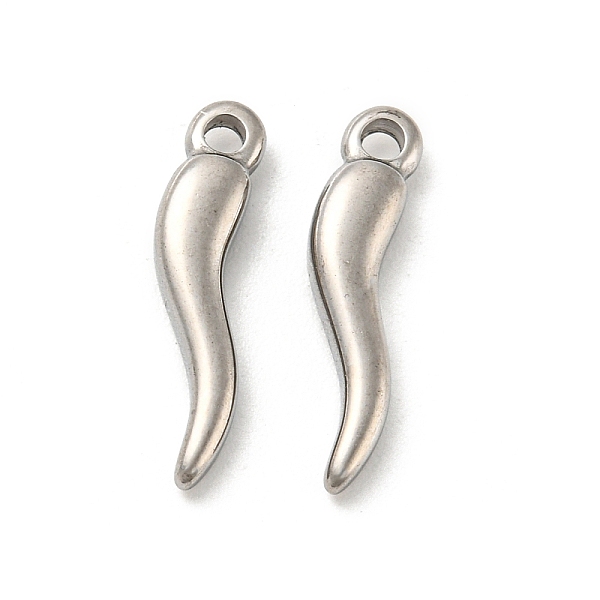 PandaHall 304 Stainless Steel Pendants, Horn of Plenty/Italian Horn Cornicello Charms, Stainless Steel Color, 15.5x3.5x2.5mm, Hole: 1.2mm...
PandaHall 304 Stainless Steel Pendants, Horn of Plenty/Italian Horn Cornicello Charms, Stainless Steel Color, 15.5x3.5x2.5mm, Hole: 1.2mm...