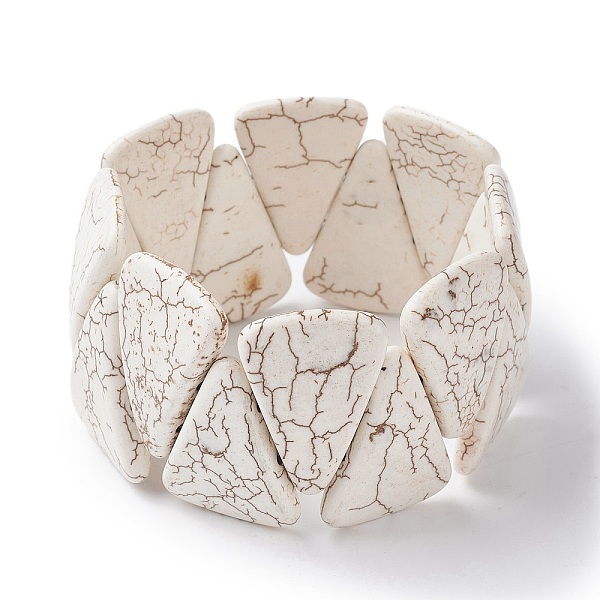 PandaHall Dyed Synthetic Turquoise Triangle Beaded Stretch Bracelets, Tile Bracelet, White, Inner Diameter: 2-1/2 inch(6.35cm) Synthetic...
PandaHall Dyed Synthetic Turquoise Triangle Beaded Stretch Bracelets, Tile Bracelet, White, Inner Diameter: 2-1/2 inch(6.35cm) Synthetic...
