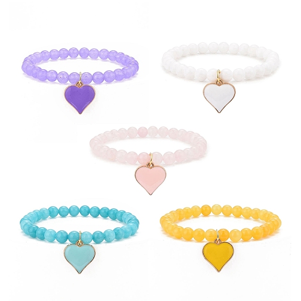 PandaHall Mixed Natural Gemstone Beaded Stretch Bracelets, Alloy Enamel Pendant Bracelet for Women, Inner Diameter: 2-1/8 inch(5.45cm) Mixed...
PandaHall Mixed Natural Gemstone Beaded Stretch Bracelets, Alloy Enamel Pendant Bracelet for Women, Inner Diameter: 2-1/8 inch(5.45cm) Mixed...