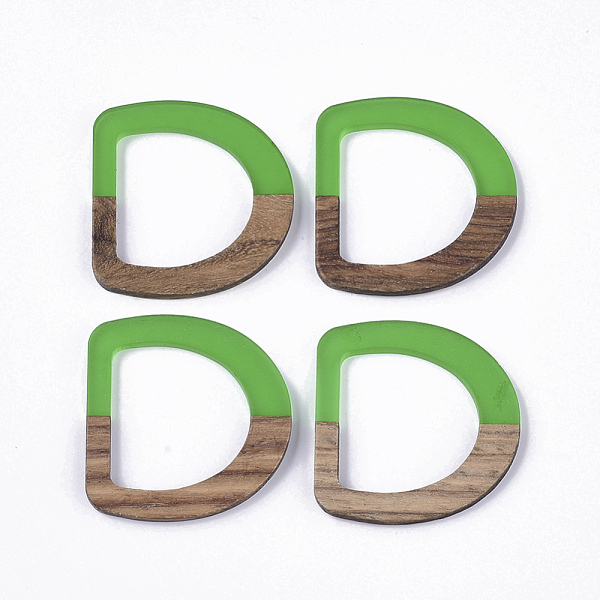 PandaHall Transparent Resin & Walnut Wood Linking Rings, D Ring, Green, 38.5x37.5x3~4mm, Inner Diameter: 25~26x24~25mm Resin+Wood Ring Green
PandaHall Transparent Resin & Walnut Wood Linking Rings, D Ring, Green, 38.5x37.5x3~4mm, Inner Diameter: 25~26x24~25mm Resin+Wood Ring Green