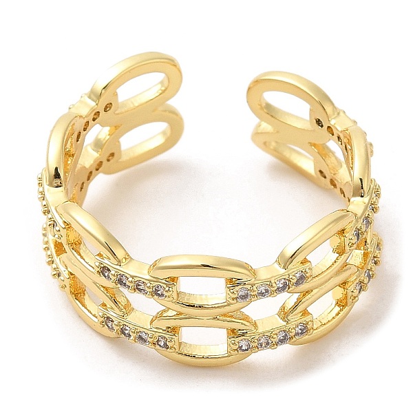 PandaHall Rack Plating Brass Hollow Oval Open Cuff Rings, Clear Cubic Zirconia Ring, Real 16K Gold Plated, Inner Diameter: 18mm Brass+Cubic...
PandaHall Rack Plating Brass Hollow Oval Open Cuff Rings, Clear Cubic Zirconia Ring, Real 16K Gold Plated, Inner Diameter: 18mm Brass+Cubic...