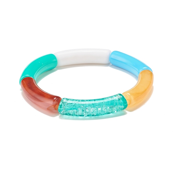PandaHall Acrylic Curved Tube Beaded Stretch Bracelet, Chunky Bracelet for Women, Turquoise, Inner Diameter: 2-1/8 inch(5.3cm) Acrylic Green
PandaHall Acrylic Curved Tube Beaded Stretch Bracelet, Chunky Bracelet for Women, Turquoise, Inner Diameter: 2-1/8 inch(5.3cm) Acrylic Green