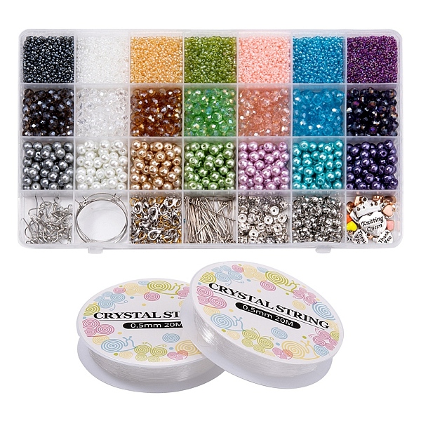 PandaHall DIY Glass Beads Jewelry Set Making Kit, Including Glass Seed & Electroplate & Pearl Beads, Brass Hoop Earrings, Iron Earring hook..., Multicolor
PandaHall DIY Glass Beads Jewelry Set Making Kit, Including Glass Seed & Electroplate & Pearl Beads, Brass Hoop Earrings, Iron Earring hook..., Multicolor