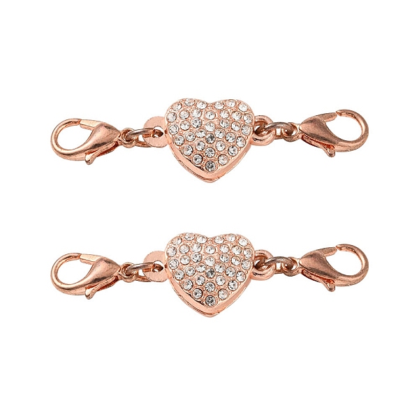 PandaHall Alloy Crystal Rhinestone Magnetic Clasps, with Lobster Claw Clasps, Heart, Rose Gold, 45mm, Lobster Clasp: 12x7x3mm, Heart..., Clear
PandaHall Alloy Crystal Rhinestone Magnetic Clasps, with Lobster Claw Clasps, Heart, Rose Gold, 45mm, Lobster Clasp: 12x7x3mm, Heart..., Clear