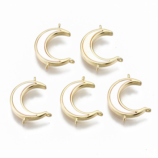 PandaHall Brass Multi-Strand Links, with Shell, Moon, Nickel Free, Real 18K Gold Plated, 15x11x2mm, Hole: 1mm Brass Moon
PandaHall Brass Multi-Strand Links, with Shell, Moon, Nickel Free, Real 18K Gold Plated, 15x11x2mm, Hole: 1mm Brass Moon