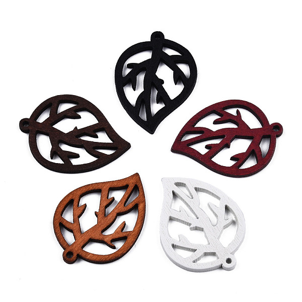PandaHall Spray Painted Wooden Pendants, Hollow Leaf Charm, Mixed Color, 40x29x2.5mm, Hole: 1.8mm Wood Leaf Multicolor
PandaHall Spray Painted Wooden Pendants, Hollow Leaf Charm, Mixed Color, 40x29x2.5mm, Hole: 1.8mm Wood Leaf Multicolor