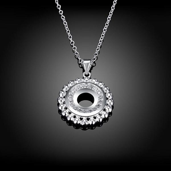 PandaHall Trendy Silver Color Plated Brass Cubic Zirconia Hollow Flat Round Pendant Necklaces, 18 inch Cubic Zirconia
PandaHall Trendy Silver Color Plated Brass Cubic Zirconia Hollow Flat Round Pendant Necklaces, 18 inch Cubic Zirconia