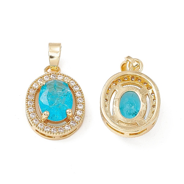 PandaHall Brass Micro Pave Clear Cubic Zirconia Pendants, with Crackle Glass, Oval Charm, Golden, 17.5x12.5x6mm, Hole: 4x3mm Brass+Cubic...
PandaHall Brass Micro Pave Clear Cubic Zirconia Pendants, with Crackle Glass, Oval Charm, Golden, 17.5x12.5x6mm, Hole: 4x3mm Brass+Cubic...
