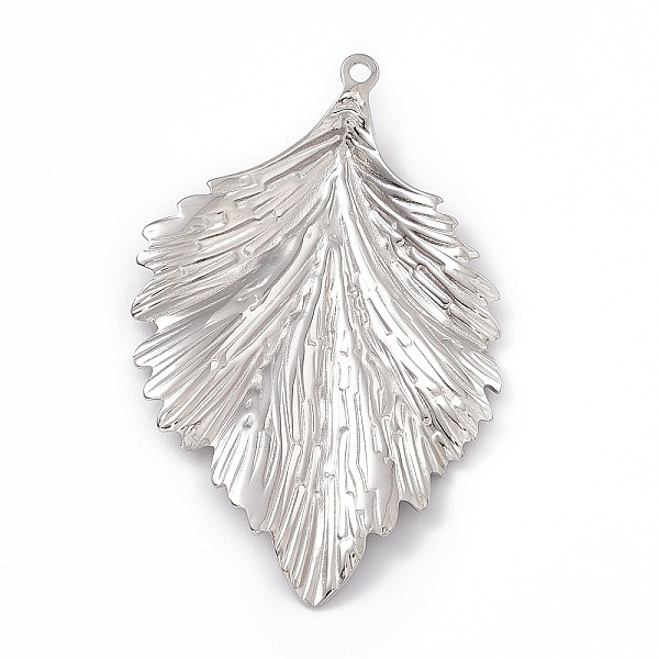 PandaHall 304 Stainless Steel Bigs Pendants, Leaf Charm, Stainless Steel Color, 62x40x4mm, Hole: 2mm 304 Stainless Steel Leaf
PandaHall 304 Stainless Steel Bigs Pendants, Leaf Charm, Stainless Steel Color, 62x40x4mm, Hole: 2mm 304 Stainless Steel Leaf