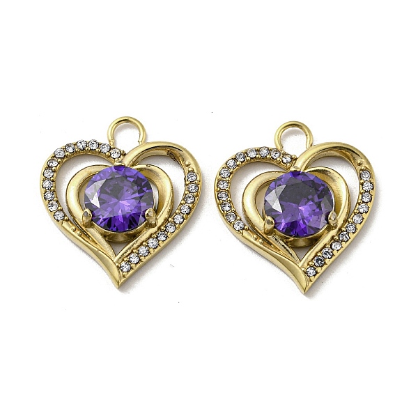 PandaHall 304 Stainless Steel Pendants, with Violet Rhinestone, Heart Charms, Real 14K Gold Plated, 19x16.5x4mm, Hole: 2.5mm Stainless..., Purple
PandaHall 304 Stainless Steel Pendants, with Violet Rhinestone, Heart Charms, Real 14K Gold Plated, 19x16.5x4mm, Hole: 2.5mm Stainless..., Purple