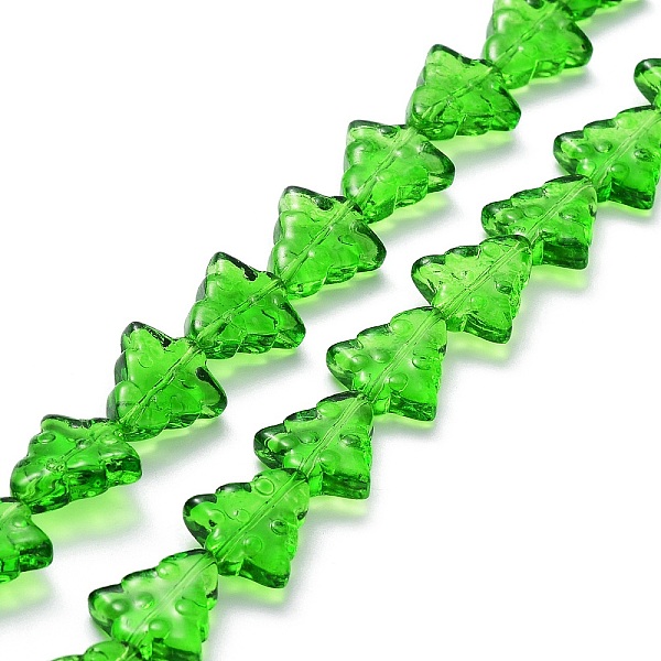 PandaHall Transparent Glass Bead Strands, Christmas Trees, Green, 15.5~16x14.5~15x4.5~5mm, Hole: 1mm, about 40pcs/strand, 25.20~25.59...
PandaHall Transparent Glass Bead Strands, Christmas Trees, Green, 15.5~16x14.5~15x4.5~5mm, Hole: 1mm, about 40pcs/strand, 25.20~25.59...