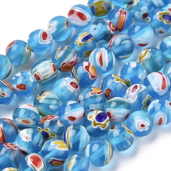 PandaHall Round Millefiori Glass Beads Strands, Medium Turquoise, 6mm, Hole: 1mm, about 67pcs/strand, 14.7 inch Millefiori Lampwork Round..., Cyan
PandaHall Round Millefiori Glass Beads Strands, Medium Turquoise, 6mm, Hole: 1mm, about 67pcs/strand, 14.7 inch Millefiori Lampwork Round..., Cyan