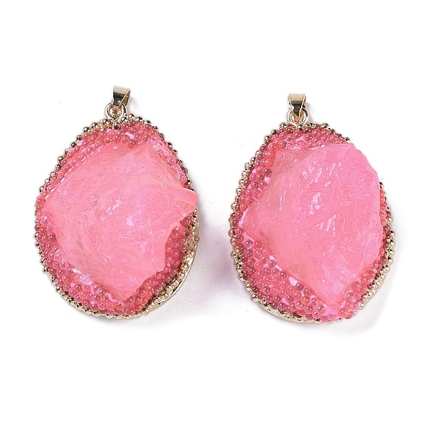 PandaHall Natural Quartz Crystal Pendants, with Golden Plated Brass Findings and Shell, Oval Charms, Dyed, 49x36.5x27mm, Hole: 7.5x4.5mm...
PandaHall Natural Quartz Crystal Pendants, with Golden Plated Brass Findings and Shell, Oval Charms, Dyed, 49x36.5x27mm, Hole: 7.5x4.5mm...