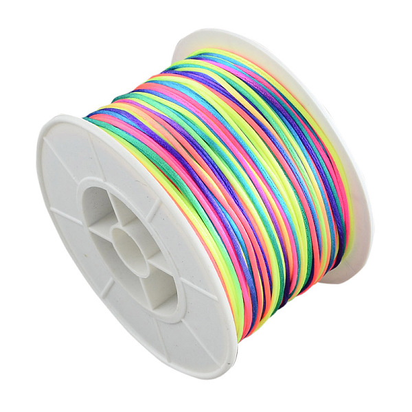 PandaHall Round Nylon Thread, Rattail Satin Cord, for Chinese Knot Making, Colorful, 1mm, 100yards/roll Nylon
PandaHall Round Nylon Thread, Rattail Satin Cord, for Chinese Knot Making, Colorful, 1mm, 100yards/roll Nylon