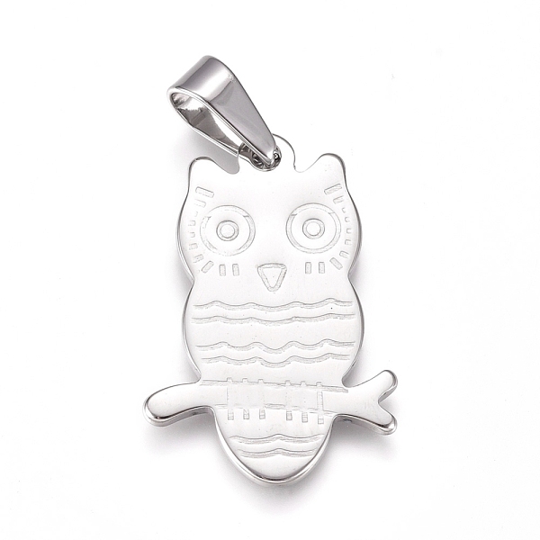 PandaHall 304 Stainless Steel Pendants, Owl, Stainless Steel Color, 32.5x21.5x1.5mm, Hole: 10x4mm 304 Stainless Steel Oval
PandaHall 304 Stainless Steel Pendants, Owl, Stainless Steel Color, 32.5x21.5x1.5mm, Hole: 10x4mm 304 Stainless Steel Oval