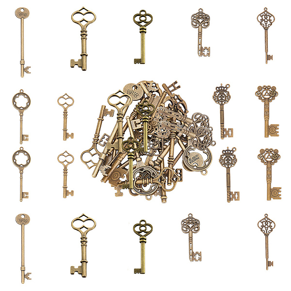 PandaHall SUNNYCLUE 18pcs 9 style Tibetan Style Alloy Big Pendants, Lead Free & Cadmium Free, Key, Antique Bronze, 70~82x19~31x2~6mm, Hole...
PandaHall SUNNYCLUE 18pcs 9 style Tibetan Style Alloy Big Pendants, Lead Free & Cadmium Free, Key, Antique Bronze, 70~82x19~31x2~6mm, Hole...