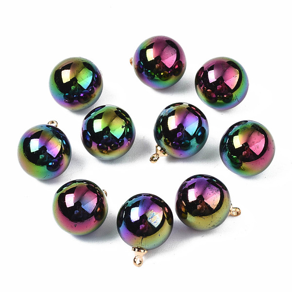 PandaHall Electroplate Acrylic Pendants, Cadmium Free & Lead Free, with Brass Findings, Round, Colorful, 17x13mm, Hole: 1.6mm Brass+Acrylic...
PandaHall Electroplate Acrylic Pendants, Cadmium Free & Lead Free, with Brass Findings, Round, Colorful, 17x13mm, Hole: 1.6mm Brass+Acrylic...
