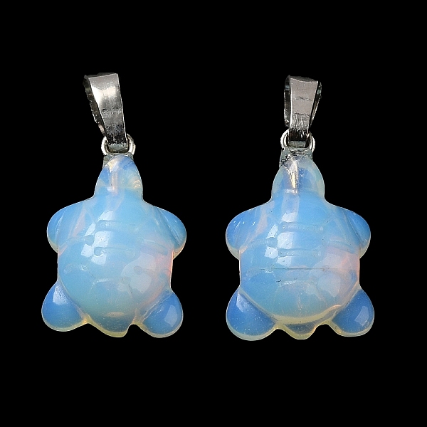 PandaHall Opalite Pendants, Tortoise Charms, with Rack Plating Platinum Plated Brass Snap on Bails, 17~22x12.5~13.5x6~6.5mm, Hole: 8x5mm...
PandaHall Opalite Pendants, Tortoise Charms, with Rack Plating Platinum Plated Brass Snap on Bails, 17~22x12.5~13.5x6~6.5mm, Hole: 8x5mm...