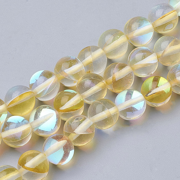 PandaHall Synthetic Moonstone Beads Strands, Holographic Beads, Dyed, Round, Gold, 10mm, Hole: 1.2mm 40pcs/strand, 15.7 inch Moonstone Round...
PandaHall Synthetic Moonstone Beads Strands, Holographic Beads, Dyed, Round, Gold, 10mm, Hole: 1.2mm 40pcs/strand, 15.7 inch Moonstone Round...