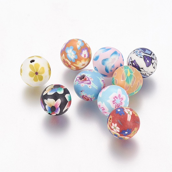 PandaHall Handmade Polymer Clay Beads, Round, Mixed Color, about 12mm in diameter, hole: 2mm Polymer Clay Round Multicolor
PandaHall Handmade Polymer Clay Beads, Round, Mixed Color, about 12mm in diameter, hole: 2mm Polymer Clay Round Multicolor