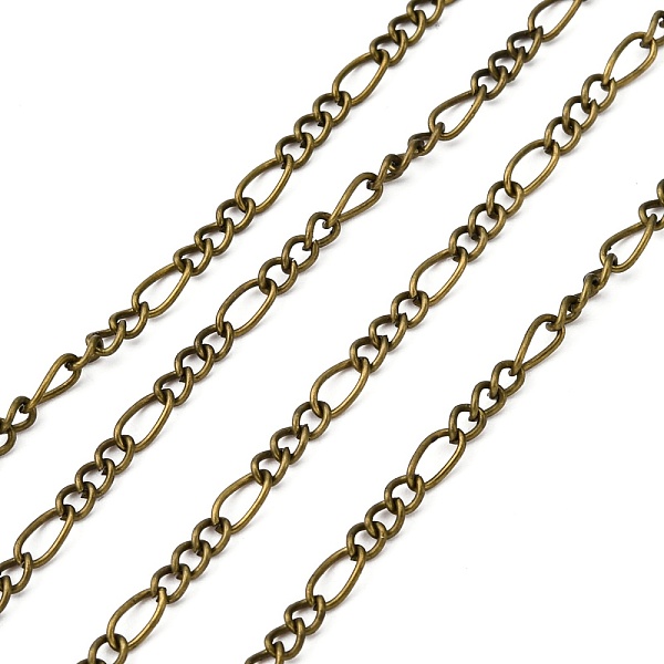 PandaHall Iron Handmade Chains Figaro Chains Mother-Son Chains, Unwelded, Antique Bronze Color, with Spool, Mother link: 3x6mm, Son link...
PandaHall Iron Handmade Chains Figaro Chains Mother-Son Chains, Unwelded, Antique Bronze Color, with Spool, Mother link: 3x6mm, Son link...