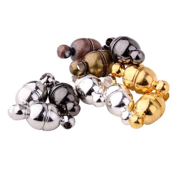 PandaHall Mixed Color Oval Brass Magic Magnetic Clasps with Loops for Jewelry Making, 10 Sets/bag Brass Round
PandaHall Mixed Color Oval Brass Magic Magnetic Clasps with Loops for Jewelry Making, 10 Sets/bag Brass Round