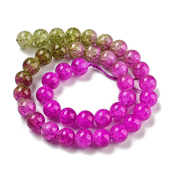 PandaHall Spray Painted Crackle Glass Beads Strands, Gradient Color, Segmented Multi-color Beads, Round, Fuchsia, 10mm, Hole: 1mm, about..., Pink
PandaHall Spray Painted Crackle Glass Beads Strands, Gradient Color, Segmented Multi-color Beads, Round, Fuchsia, 10mm, Hole: 1mm, about..., Pink