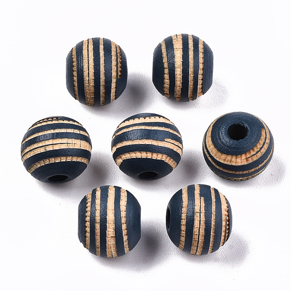 PandaHall Painted Natural Wood Beads, Laser Engraved Pattern, Round with Zebra-Stripe, Marine Blue, 10x8.5mm, Hole: 2.5mm Schima Wood Round
PandaHall Painted Natural Wood Beads, Laser Engraved Pattern, Round with Zebra-Stripe, Marine Blue, 10x8.5mm, Hole: 2.5mm Schima Wood Round