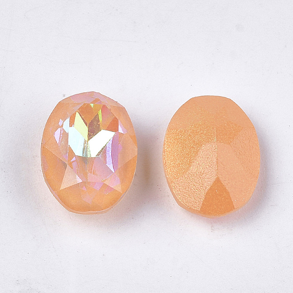 PandaHall Pointed Back Resin Rhinestone Cabochons, Faceted, Oval, Orange, 17.5~18x12.5~13x7~7.5mm, about 100pcs/bag Resin Oval Orange
PandaHall Pointed Back Resin Rhinestone Cabochons, Faceted, Oval, Orange, 17.5~18x12.5~13x7~7.5mm, about 100pcs/bag Resin Oval Orange