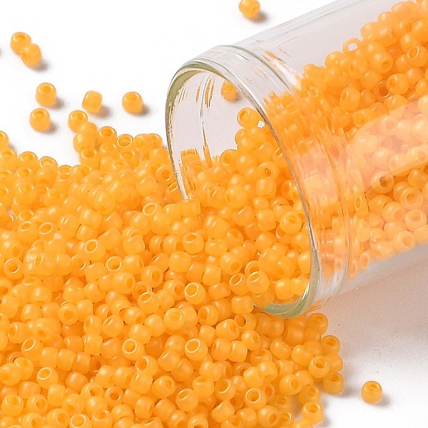 PandaHall TOHO Round Seed Beads, Japanese Seed Beads, Frosted, (148F) Ceylon Frost Peach Cobbler, 11/0, 2.2mm, Hole: 0.8mm, about..., Gold
PandaHall TOHO Round Seed Beads, Japanese Seed Beads, Frosted, (148F) Ceylon Frost Peach Cobbler, 11/0, 2.2mm, Hole: 0.8mm, about..., Gold