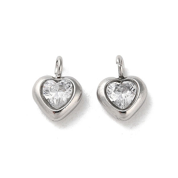 PandaHall 304 Stainless Steel Micro Pave Cubic Zirconia Pendants, Heart Charms, Clear, 7x5x2.5mm, Hole: 1.5mm Stainless Steel+Cubic Zirconia...
PandaHall 304 Stainless Steel Micro Pave Cubic Zirconia Pendants, Heart Charms, Clear, 7x5x2.5mm, Hole: 1.5mm Stainless Steel+Cubic Zirconia...
