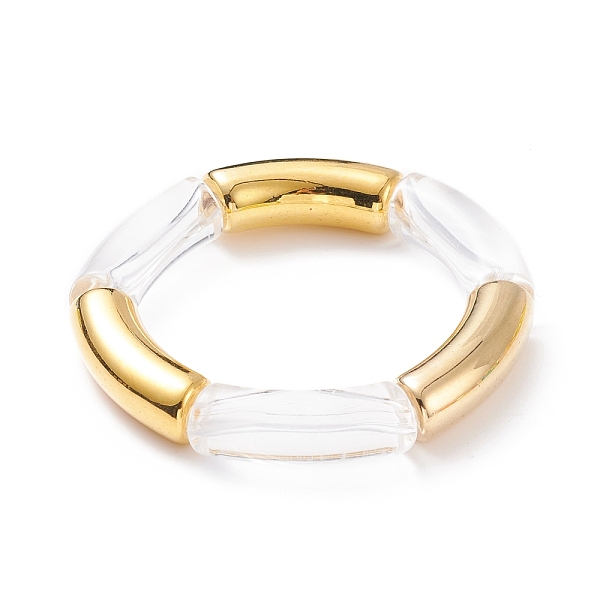 PandaHall Acrylic & Plastic Curved Tube Chunky Stretch Bracelet for Women, Golden, Inner Diameter: 2 inch(5.1cm) Acrylic Clear
PandaHall Acrylic & Plastic Curved Tube Chunky Stretch Bracelet for Women, Golden, Inner Diameter: 2 inch(5.1cm) Acrylic Clear