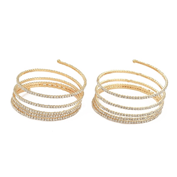 PandaHall Iron Alloy Rhinestone Multilayer Bangles, Five Loops, End with Immovable Beads, Light Gold, 0.2~7cm, Inner Diameter: 2-1/4 inch...
PandaHall Iron Alloy Rhinestone Multilayer Bangles, Five Loops, End with Immovable Beads, Light Gold, 0.2~7cm, Inner Diameter: 2-1/4 inch...