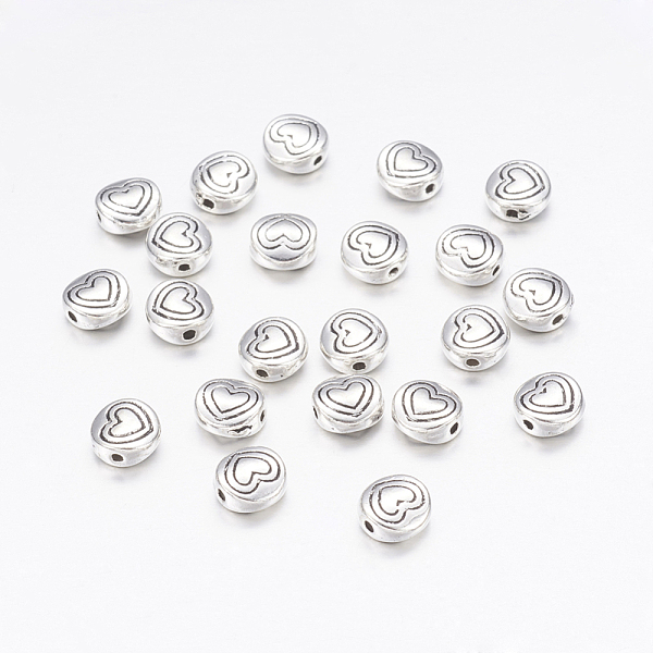 PandaHall Tibetan Style Alloy Beads, Flat Round with Heart, Antique Silver, Lead Free & Cadmium Free & Nickel Free, 6x6x3mm, Hole: 1.5mm...
PandaHall Tibetan Style Alloy Beads, Flat Round with Heart, Antique Silver, Lead Free & Cadmium Free & Nickel Free, 6x6x3mm, Hole: 1.5mm...