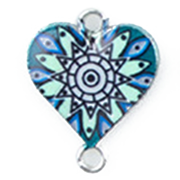 PandaHall Alloy Enamel Connector Charms, Heart-Shaped Links with Flower Pattern, Platinum, Colorful, 20x16mm Alloy+Enamel Flower
PandaHall Alloy Enamel Connector Charms, Heart-Shaped Links with Flower Pattern, Platinum, Colorful, 20x16mm Alloy+Enamel Flower