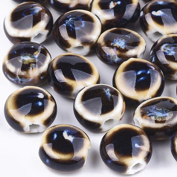 PandaHall Handmade Porcelain Beads, Fancy Antique Glazed Porcelain, Flat Round, Coconut Brown, 10~11x10.5~11x5~5.5mm, Hole: 1.5~2mm...
PandaHall Handmade Porcelain Beads, Fancy Antique Glazed Porcelain, Flat Round, Coconut Brown, 10~11x10.5~11x5~5.5mm, Hole: 1.5~2mm...
