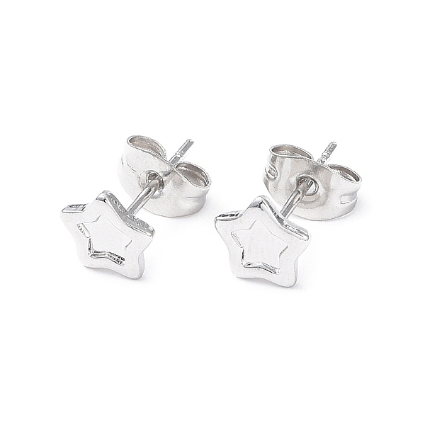 PandaHall 304 Stainless Steel Stud Earring Finding, Earring Settings, Star, Stainless Steel Color, 6.7x7mm, Pin: 0.8mm, Tray: 4x4mm 304...
PandaHall 304 Stainless Steel Stud Earring Finding, Earring Settings, Star, Stainless Steel Color, 6.7x7mm, Pin: 0.8mm, Tray: 4x4mm 304...